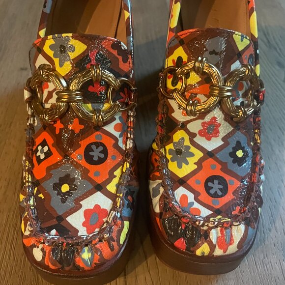 Circus NY Women's Susie Platform Retro 70's Slip-On Shoes 8.5 4" Heel - Picture 3 of 11